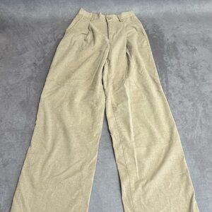Urban Outfitters Pants Women XSmall Tan High Rise Wide Leg Pleated Trouser